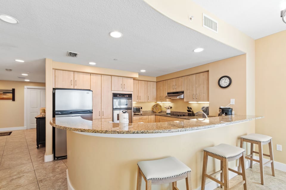 Signature Condo, 3 Bedrooms, Balcony, Beach View | Private kitchen | Coffee/tea maker, fridge, microwave, oven