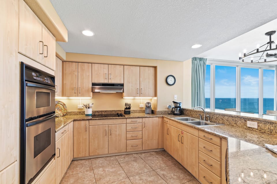 Signature Condo, 3 Bedrooms, Balcony, Beach View | Private kitchen | Coffee/tea maker, fridge, microwave, oven