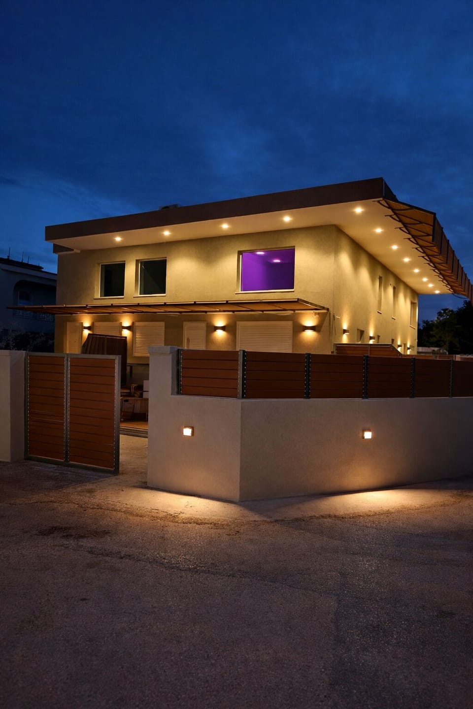 Front of property - evening/night