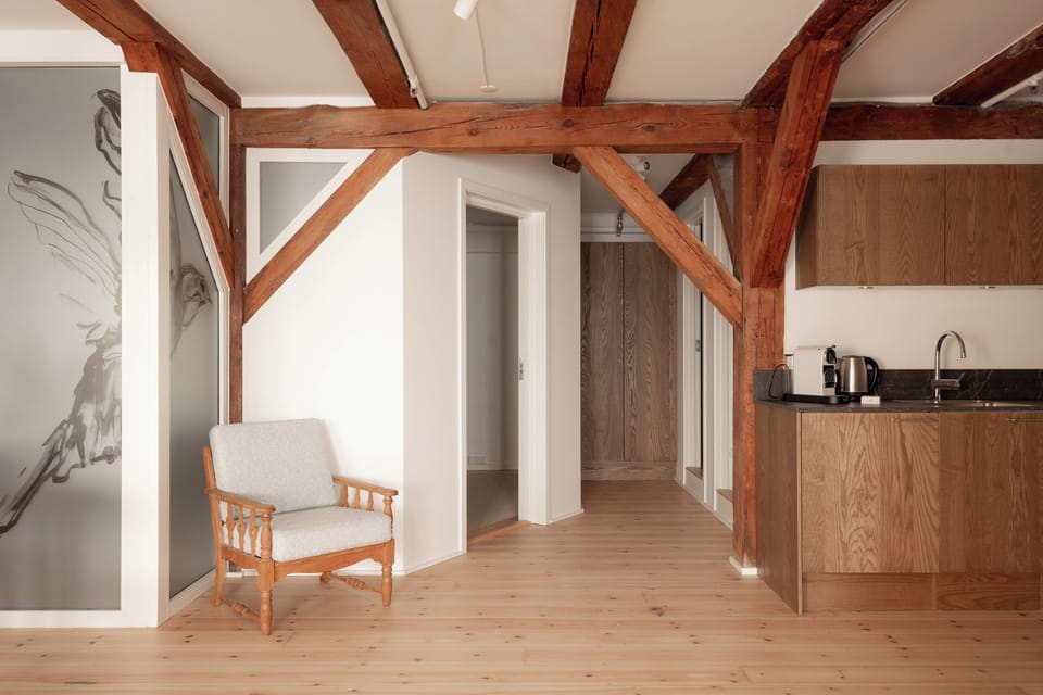 Exclusive Apartment | Private kitchen | Full-size fridge, oven, stovetop, dishwasher