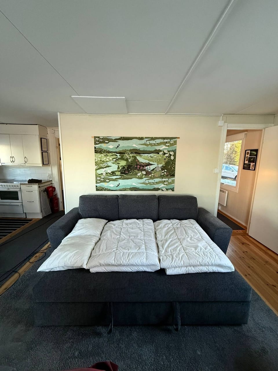 House, 1 Bedroom, Fireplace, Lake View | Living area