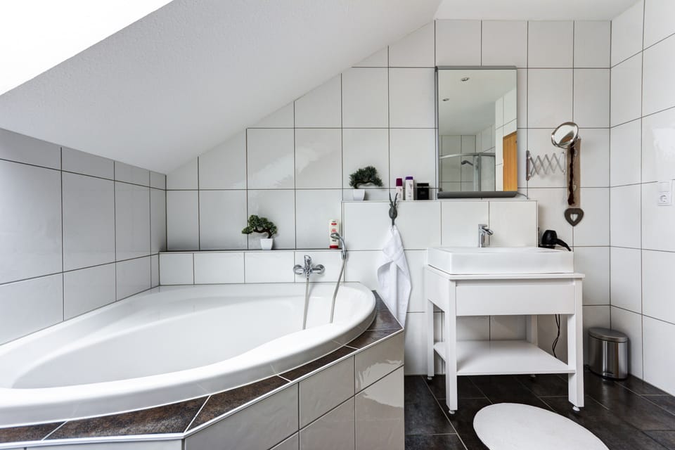 Suite | Bathroom | Shower, free toiletries, hair dryer, towels