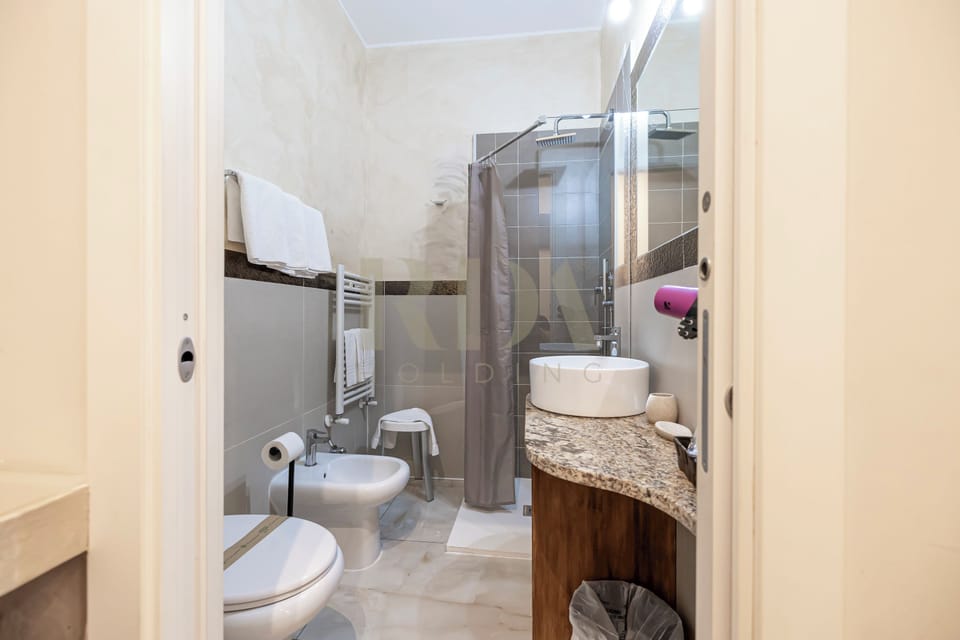 Deluxe Triple Room | Bathroom | Shower, hair dryer, towels, soap