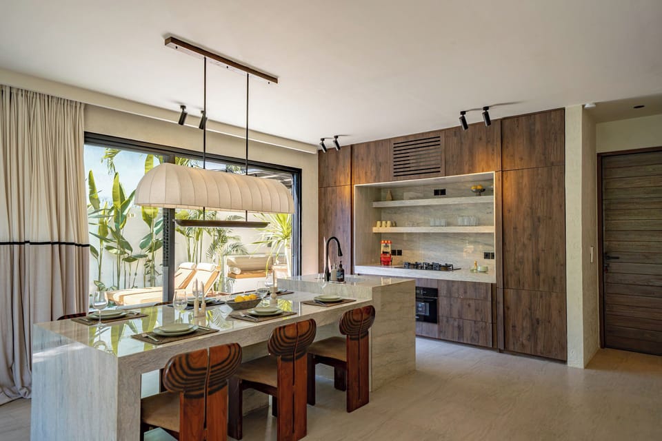 Family Villa, 3 Bedrooms, Pool View | Private kitchenette | Fridge, oven, stovetop, dishwasher