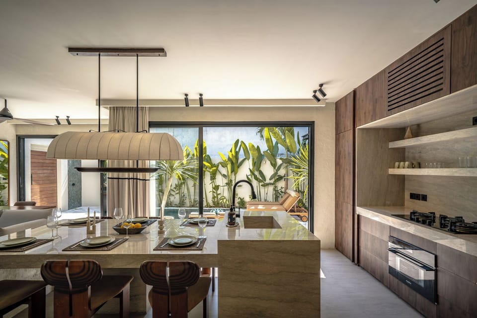 Family Villa, 3 Bedrooms, Pool View | Private kitchen | Fridge, oven, stovetop, dishwasher