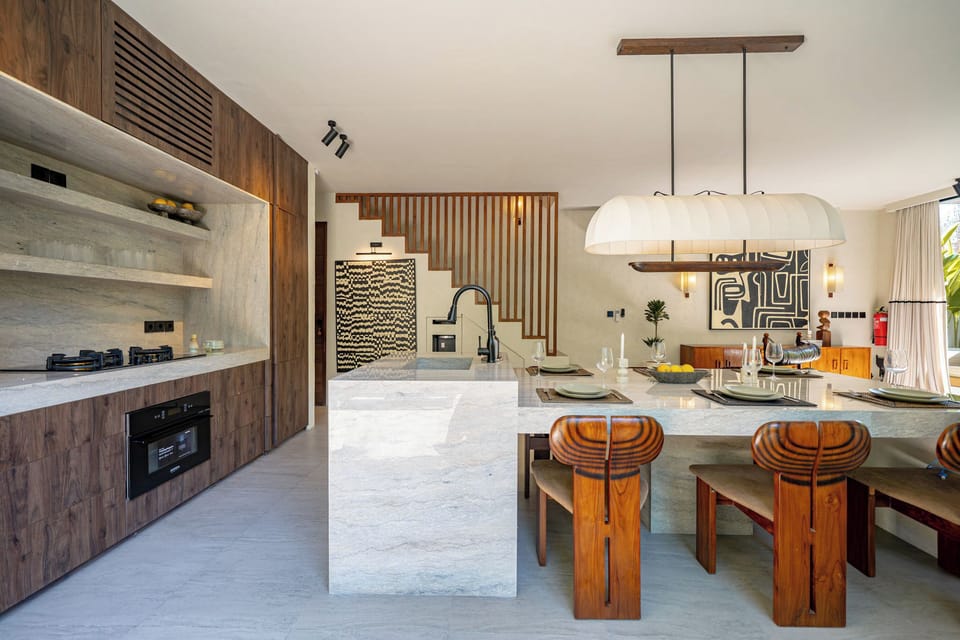 Family Villa, 3 Bedrooms, Pool View | Private kitchenette | Fridge, oven, stovetop, dishwasher