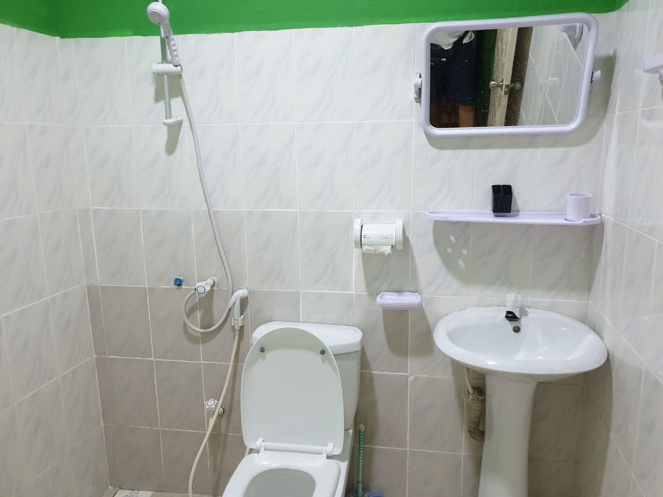 Standard Double Room | Bathroom | Shower, towels, toilet paper