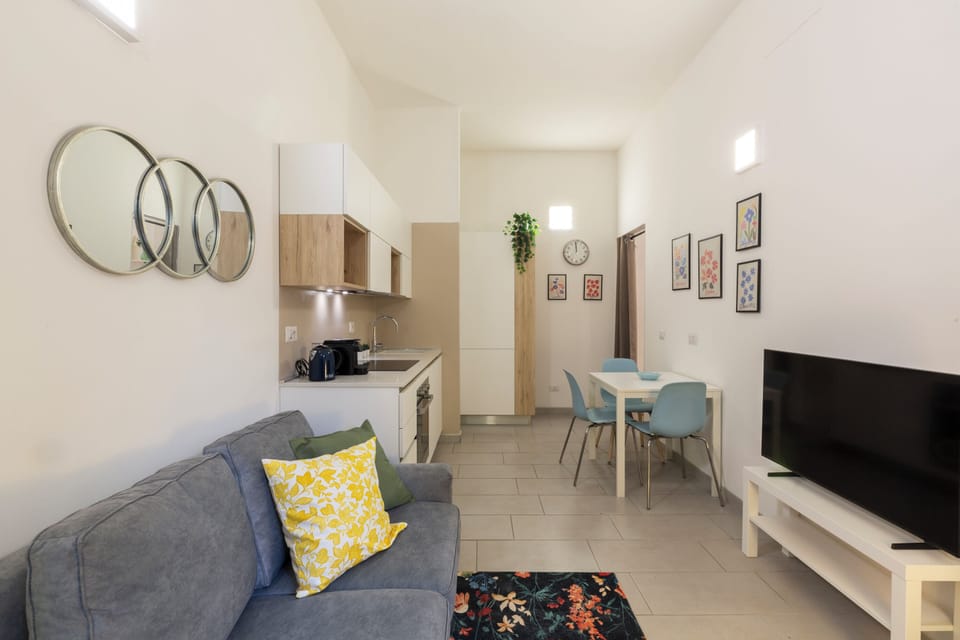 Standard Apartment, Balcony | Living area | 43-inch Smart TV with digital channels