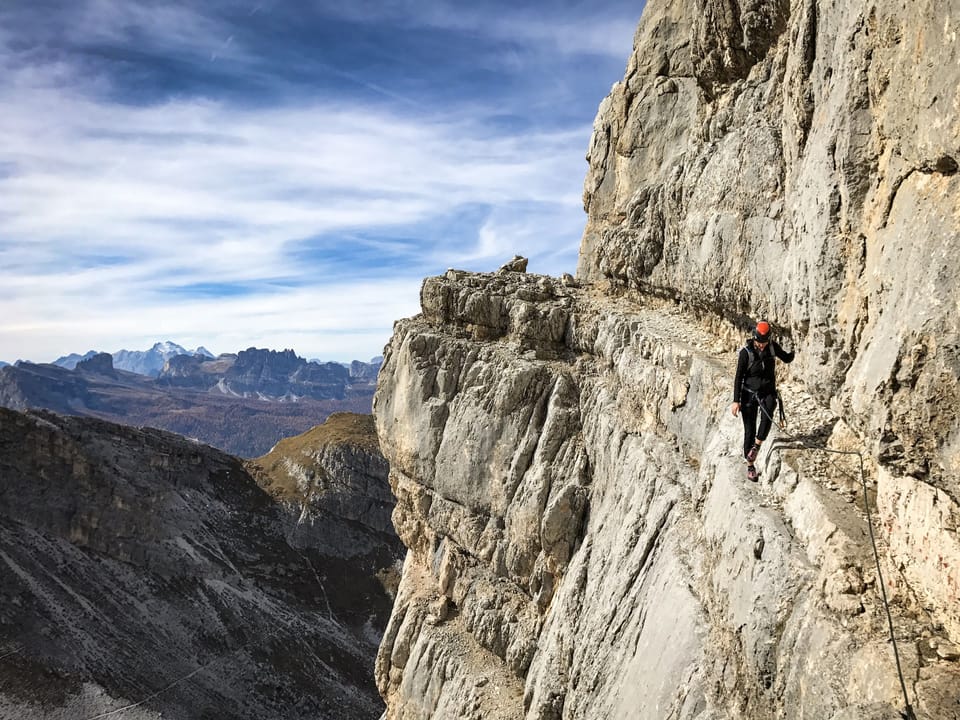 Outdoor rock climbing