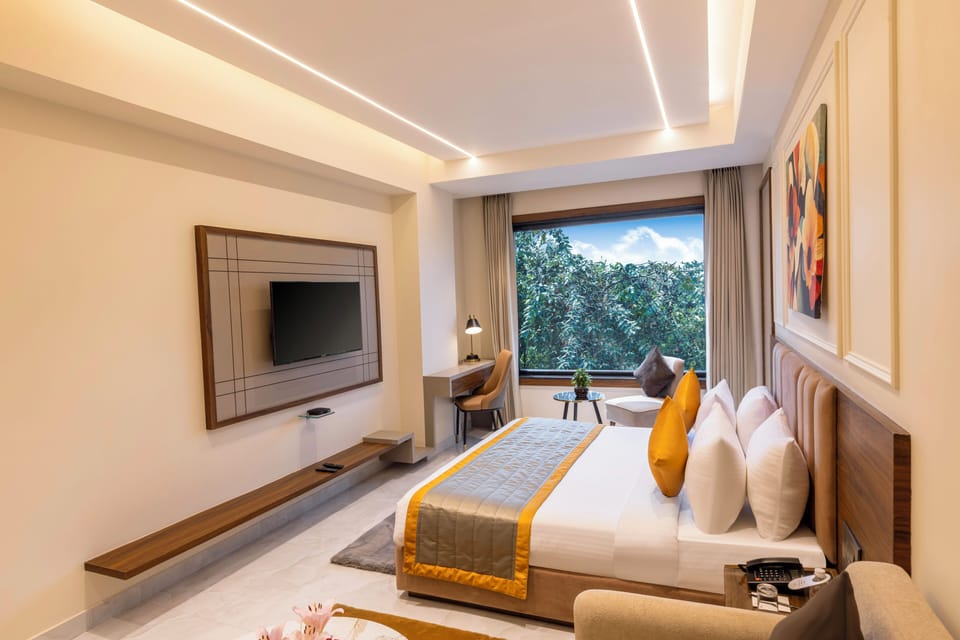 Superior Double Room, City View | In-room safe, desk, laptop workspace, iron/ironing board