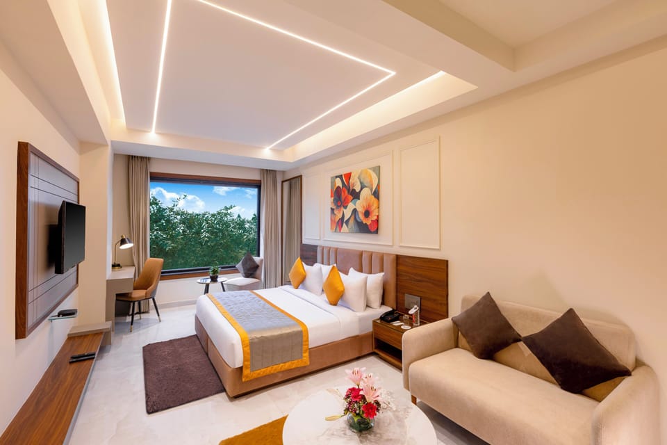 Superior Double Room, City View | In-room safe, desk, laptop workspace, iron/ironing board