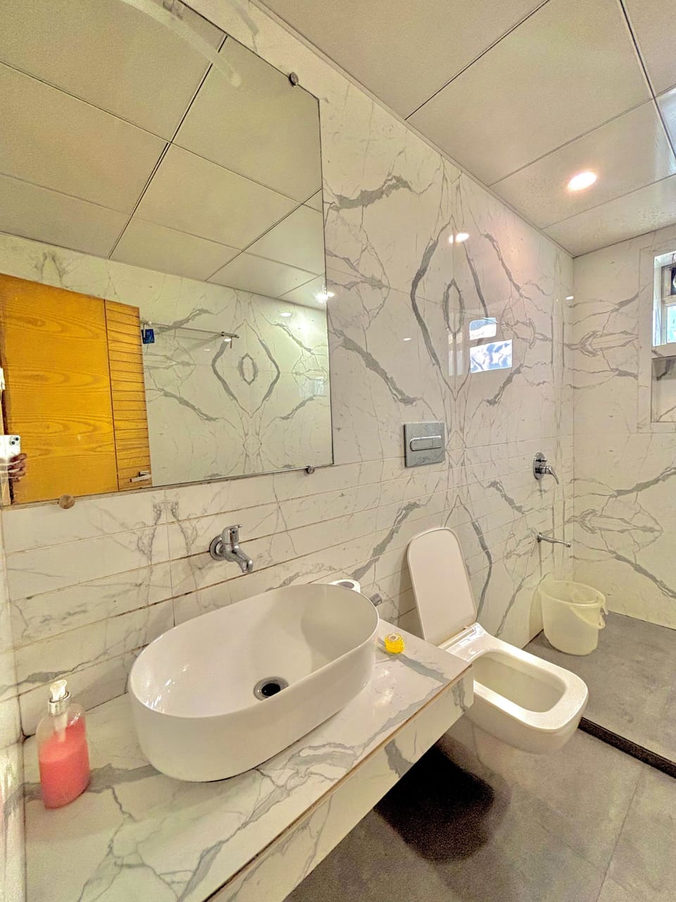 Suite, City View | Bathroom | Shower, towels, soap, shampoo