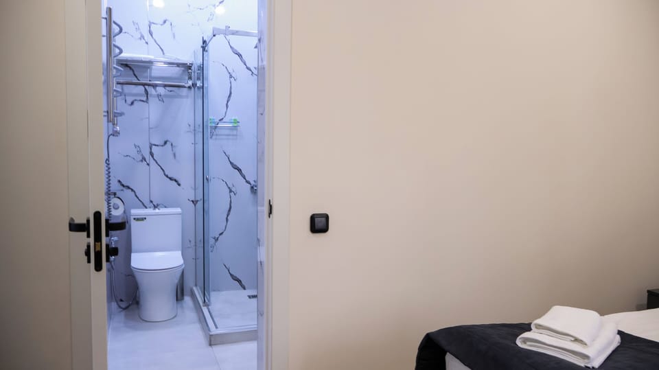 Standard Double Room | Bathroom | Slippers, towels, soap, shampoo