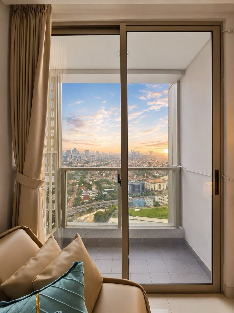 Apartment, 2 Bedrooms, City View | Living area | 43-inch Smart TV with cable channels