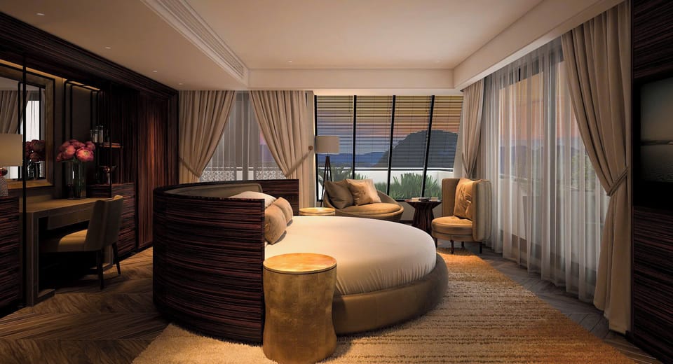 Ocean View Executive Suite, Terrace and Sky Jacuzzi | Egyptian cotton sheets, premium bedding, down comforters, pillowtop beds
