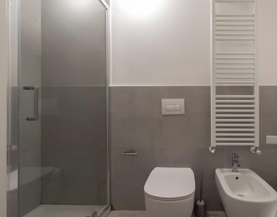 Apartment | Bathroom | Shower, bidet, towels, toilet paper