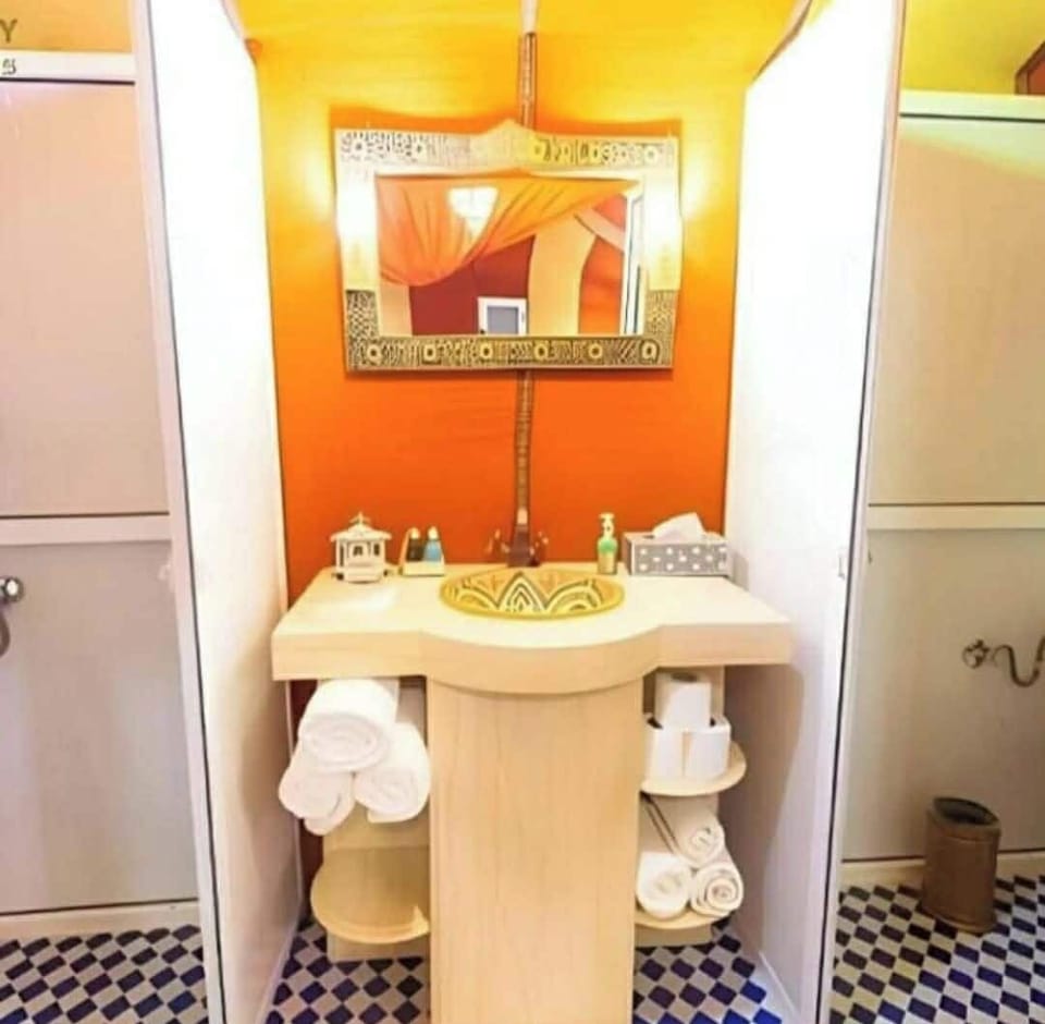 Separate tub and shower, bidet, towels