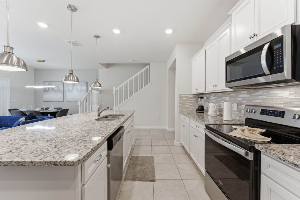 Microwave, oven, stovetop, dishwasher