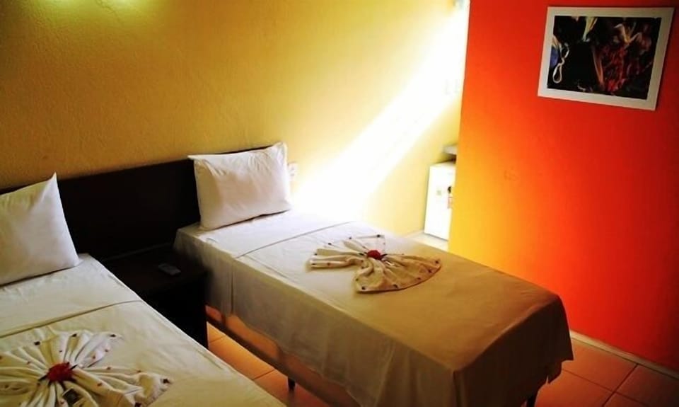 Minibar, bed sheets
