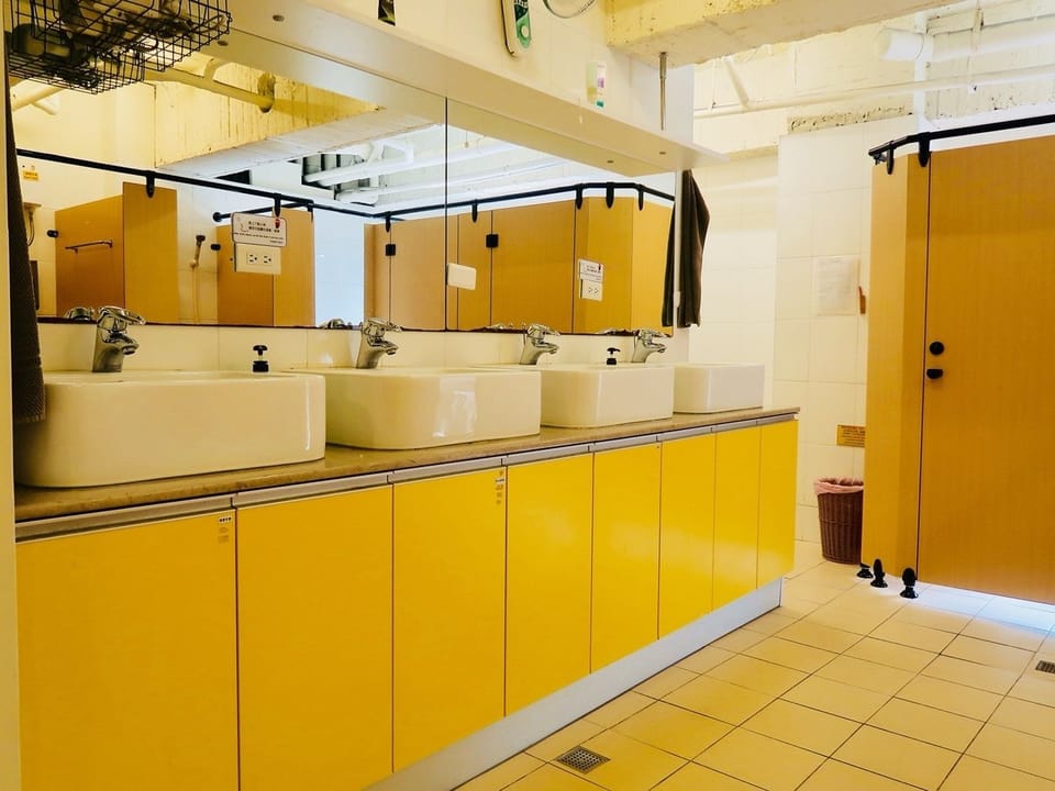 Shower, free toiletries, hair dryer, slippers