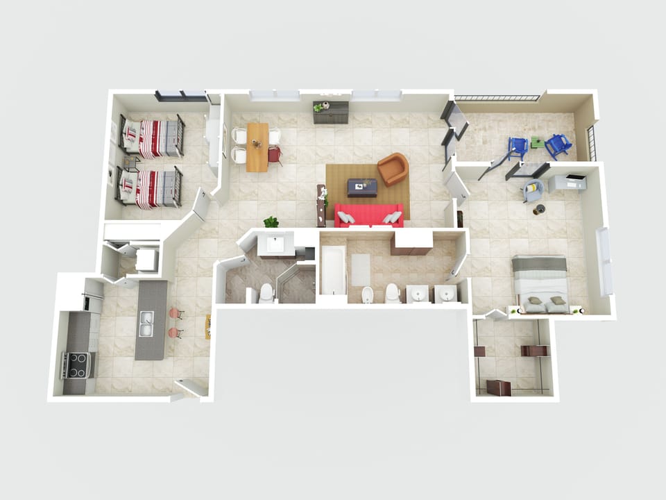 Family Apartment, Balcony, Beach View | Floor plan