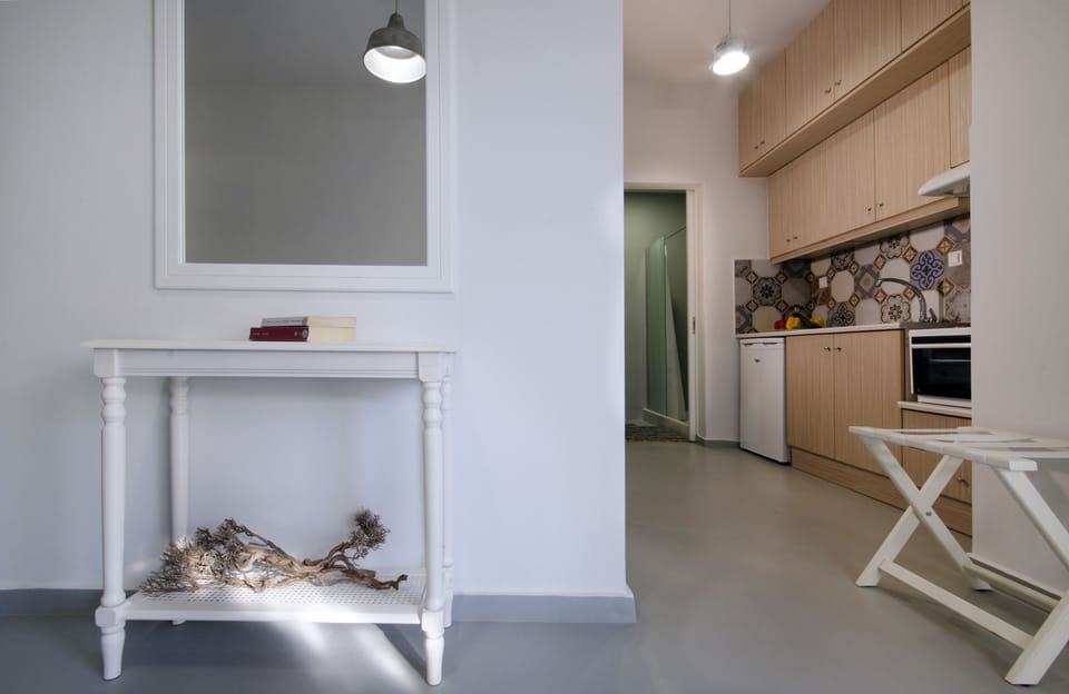 Fridge, oven, stovetop, coffee/tea maker