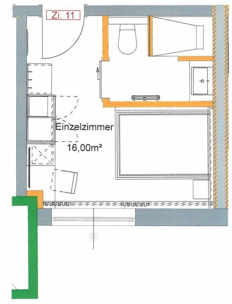 Single Room | Floor plan