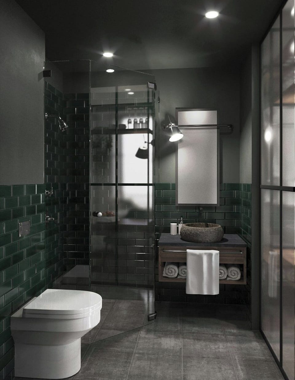 Shower, eco-friendly toiletries, hair dryer, towels