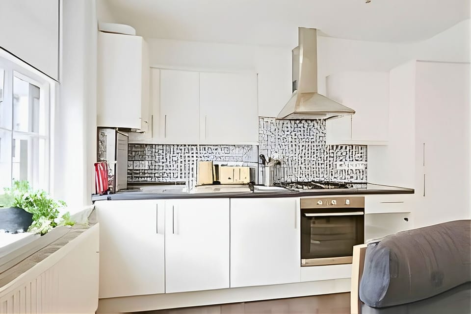 Family Apartment | Private kitchen | Toaster, cleaning supplies