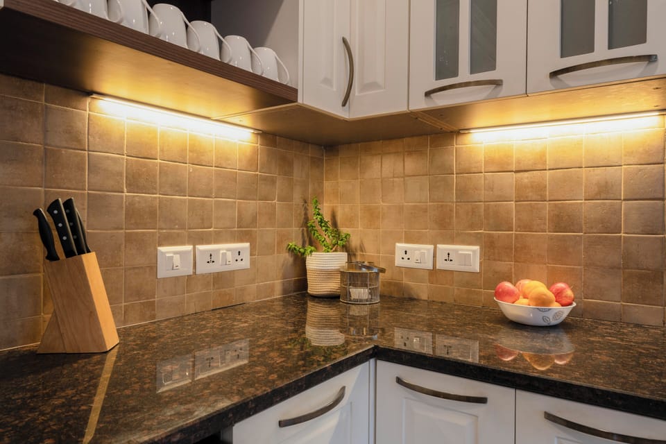 Villa, 4 Bedrooms, Private Pool | Private kitchen | Electric kettle, dining tables