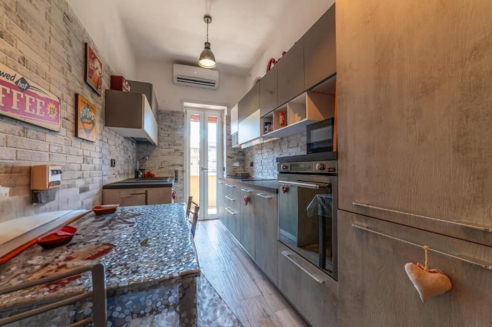 Fridge, stovetop, dishwasher, espresso maker
