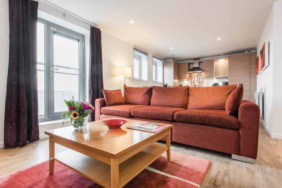 Apartment, 2 Bedrooms, 2 Bathrooms | Living area | Flat-screen TV, MP3 dock