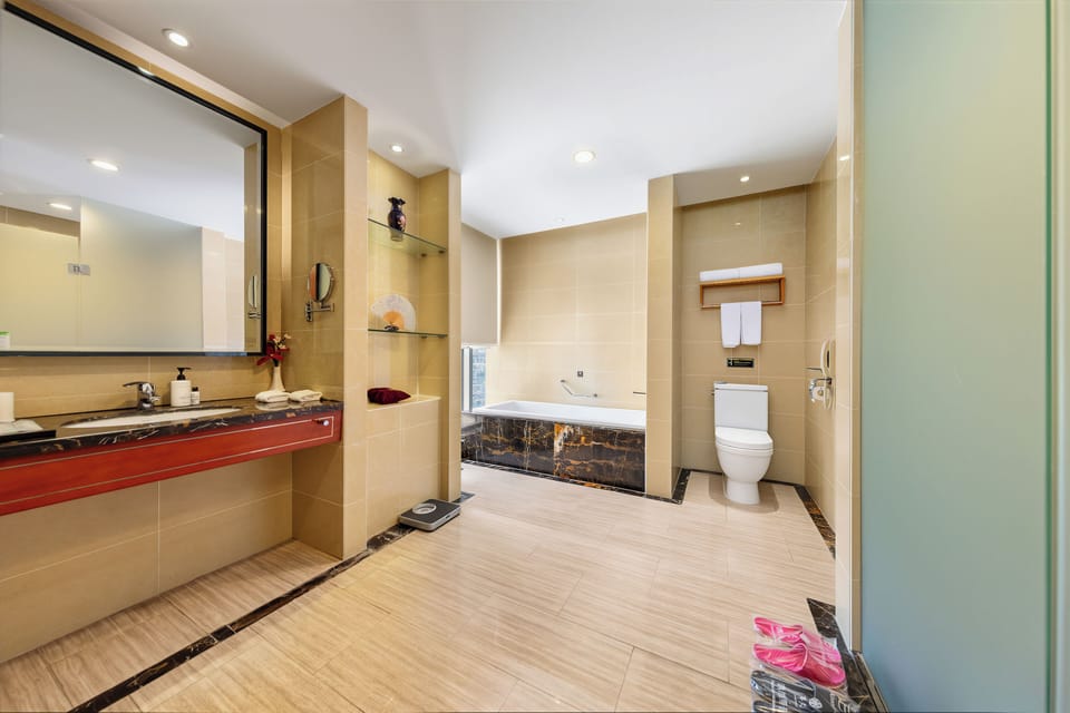 Superior Suite, Balcony, City View | Bathroom | Free toiletries, hair dryer, bathrobes, bidet
