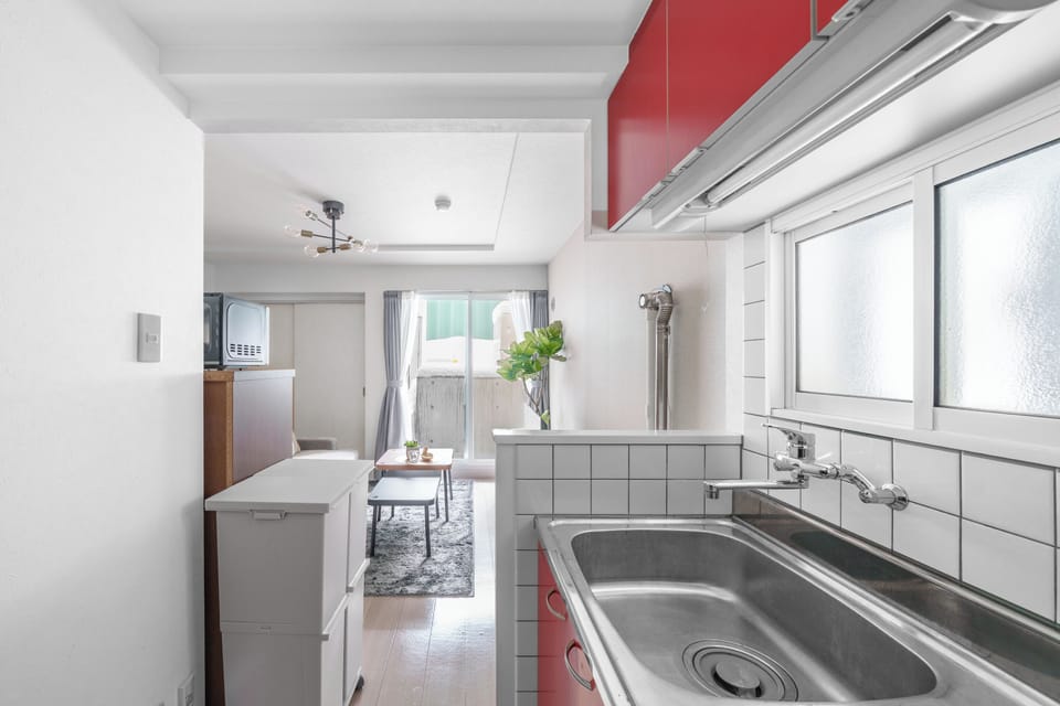 Apartment | Private kitchen | Fridge, microwave, stovetop, toaster