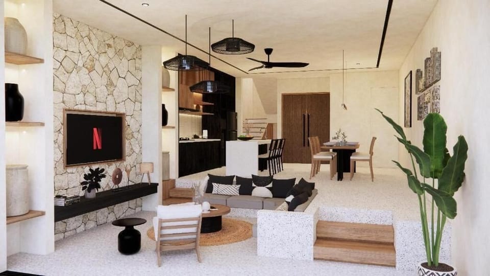Comfort Villa, 3 Bedrooms, Accessible Bathtub, Balcony | Living area