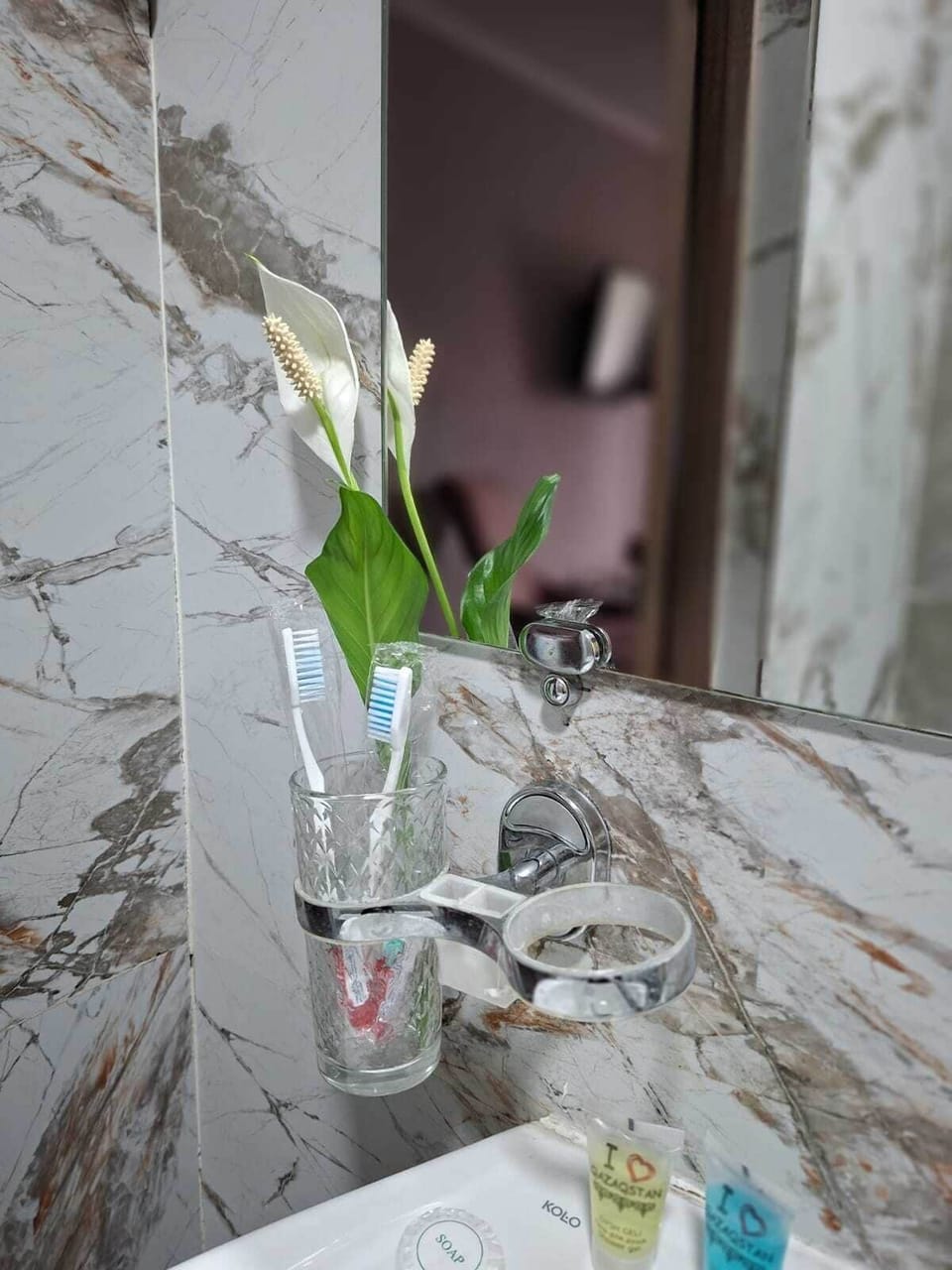 Standard Double Room, City View | Bathroom | Hair dryer, slippers, towels, soap