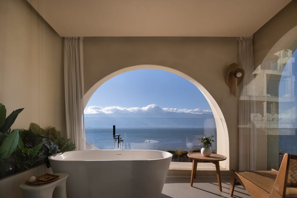 Family Twin Room, Balcony, Sea View | Bathroom | Separate tub and shower, hair dryer, slippers, towels