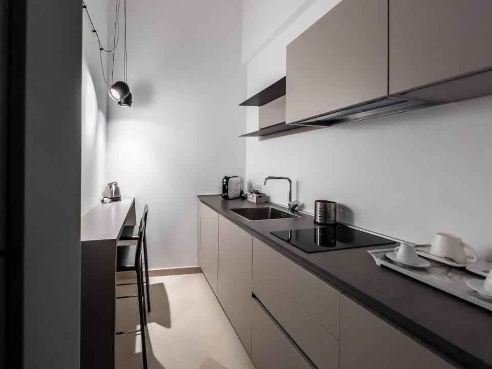 Junior Double Room, 1 Queen Bed, Non Smoking, City View | Private kitchen