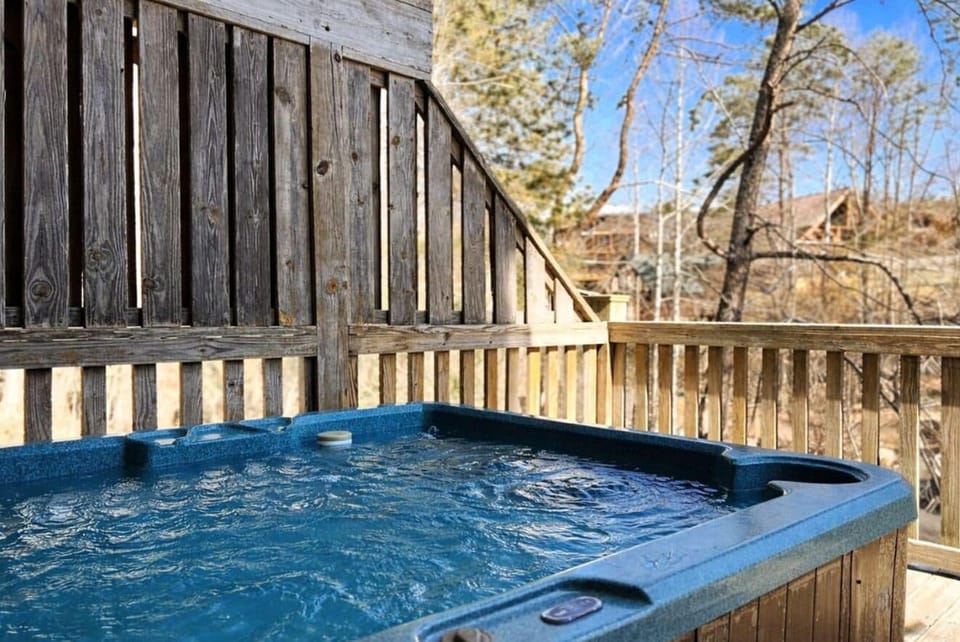 Cabin, 1 Bedroom | Outdoor spa tub