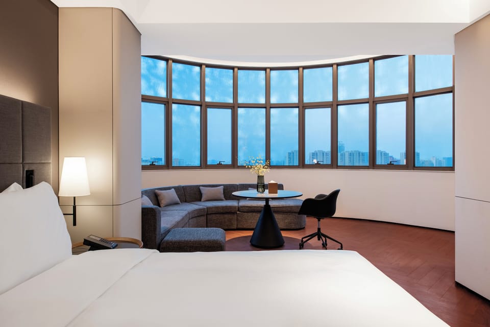 Luxury Double Room, City View | Premium bedding, down comforters, pillowtop beds, free minibar