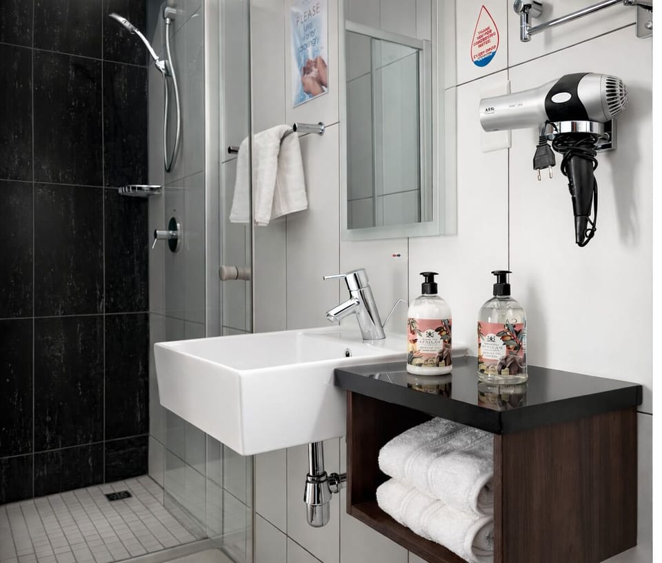 Classic Twin Room | Bathroom | Towels, soap, shampoo, toilet paper