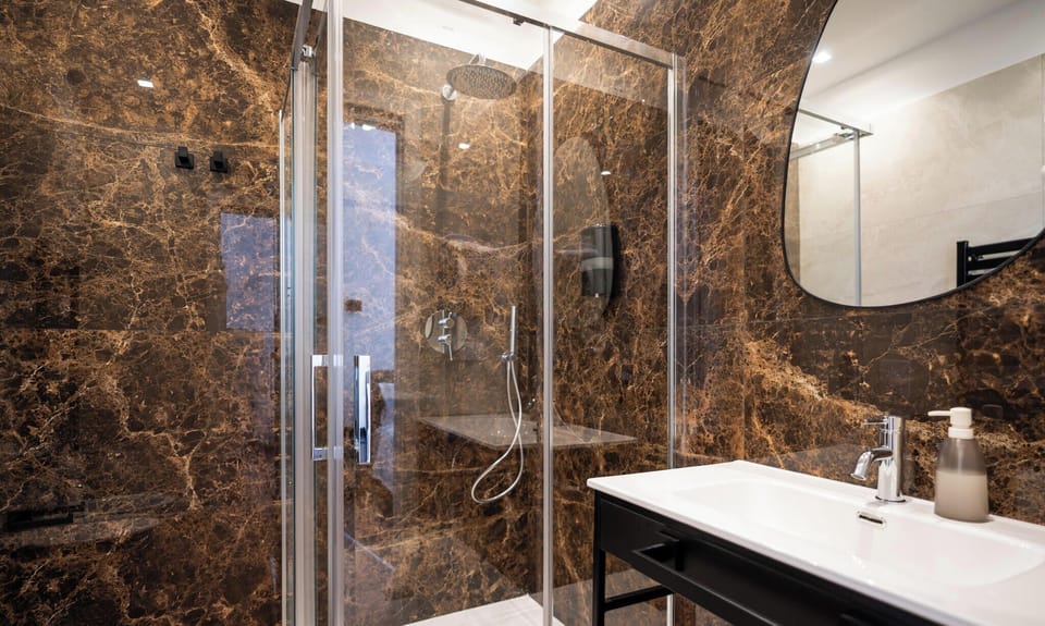 Deluxe Double Room | Bathroom | Shower, hair dryer, towels, soap