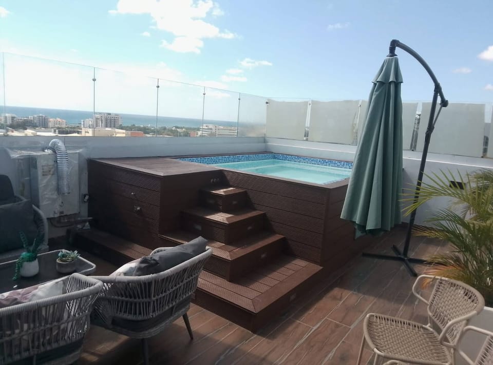 Apartment, 1 Bedroom, Smoking, Terrace | Outdoor spa tub