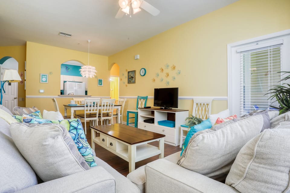 Condo, Multiple Beds, Hot Tub, Pool View (Silver Palm Sanctuary - Windsor Palms) | Living area