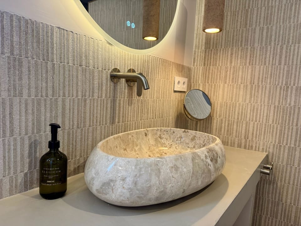 Deluxe Suite | Bathroom | Shower, rainfall showerhead, free toiletries, hair dryer