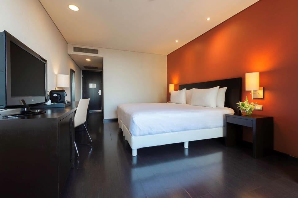 Premium bedding, down comforters, pillowtop beds, minibar