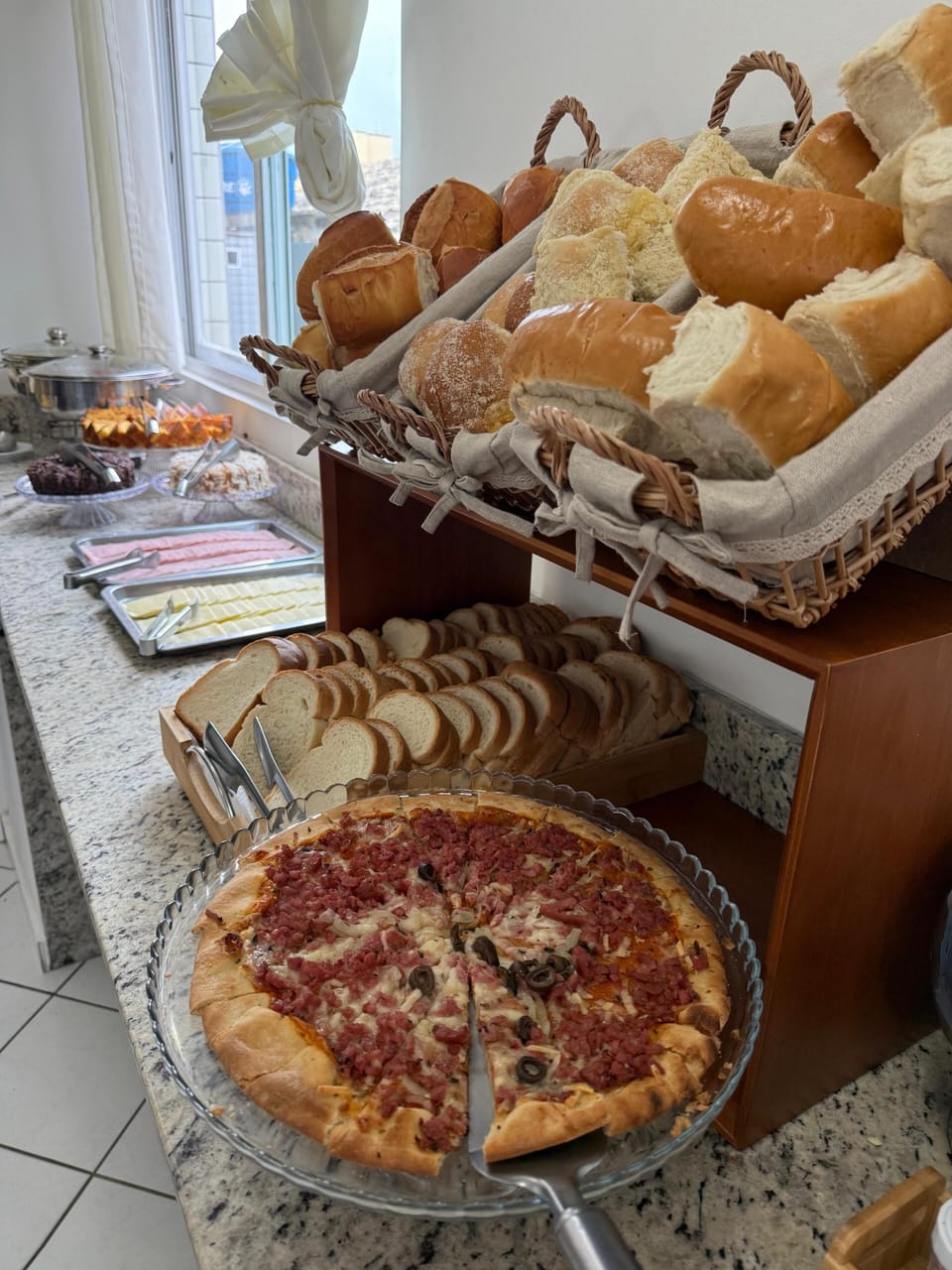 Free daily buffet breakfast