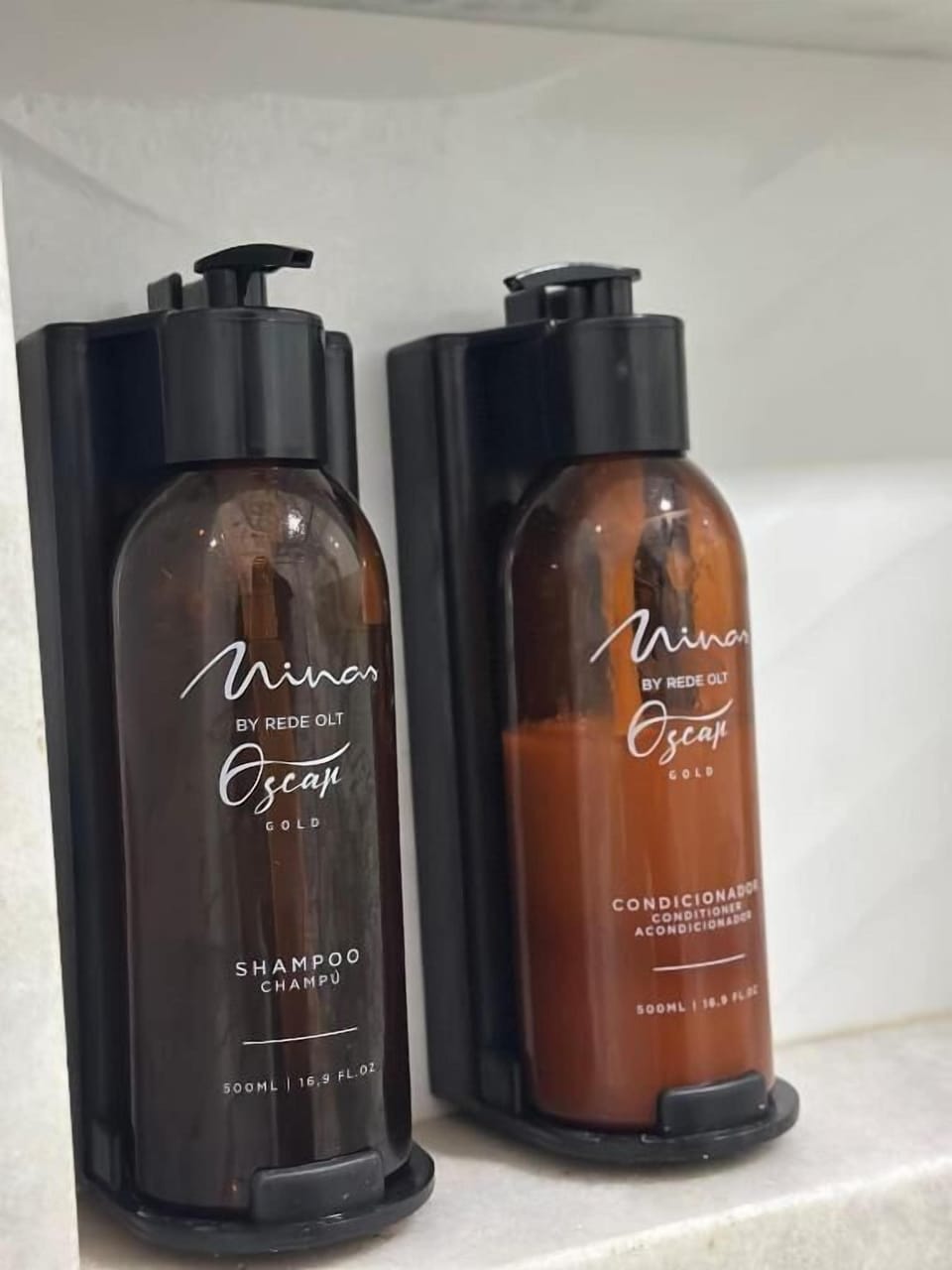 Shower, towels, soap, shampoo