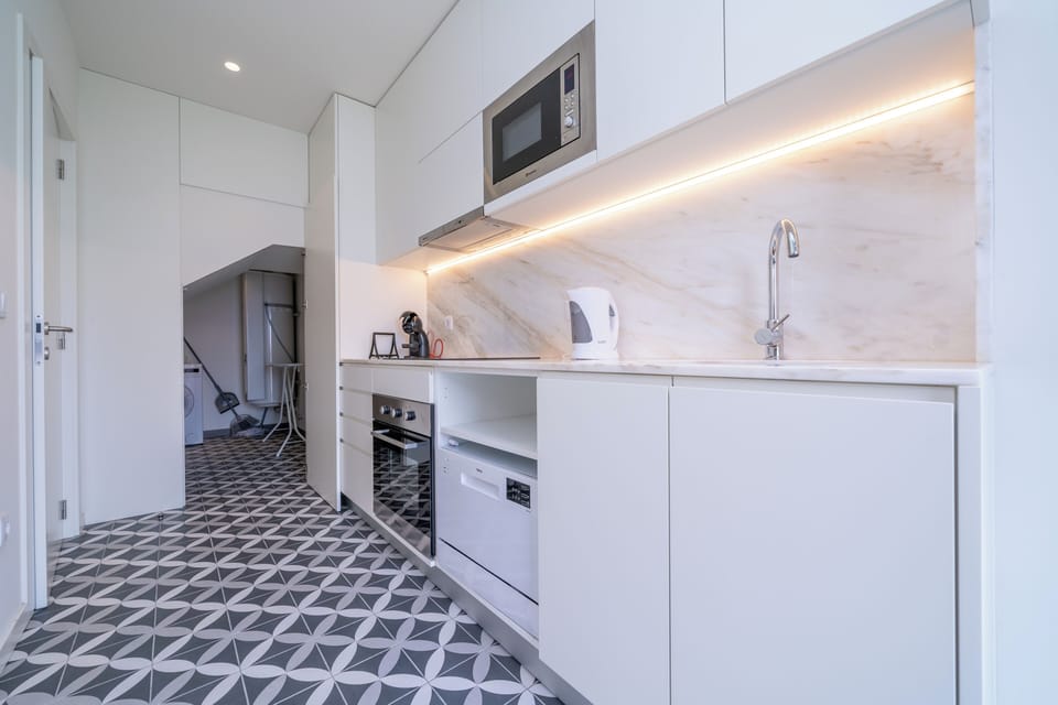 Family Apartment, Balcony, City View | Private kitchen | Full-size fridge, microwave, oven, stovetop