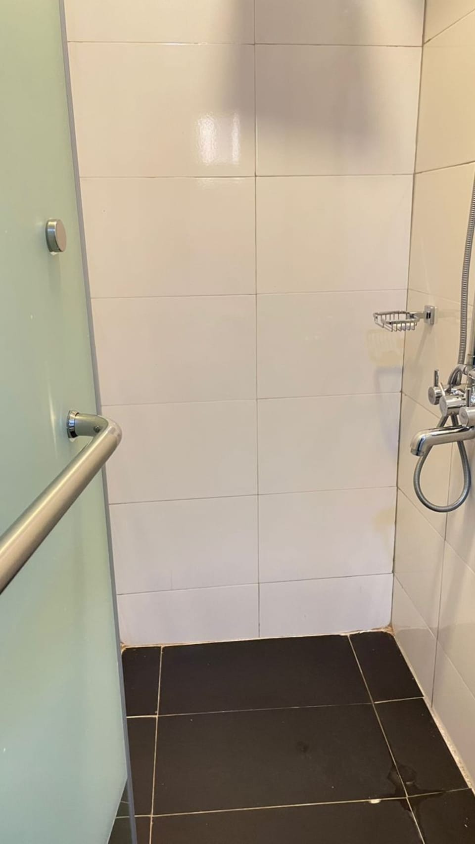 Shower, towels, soap, shampoo